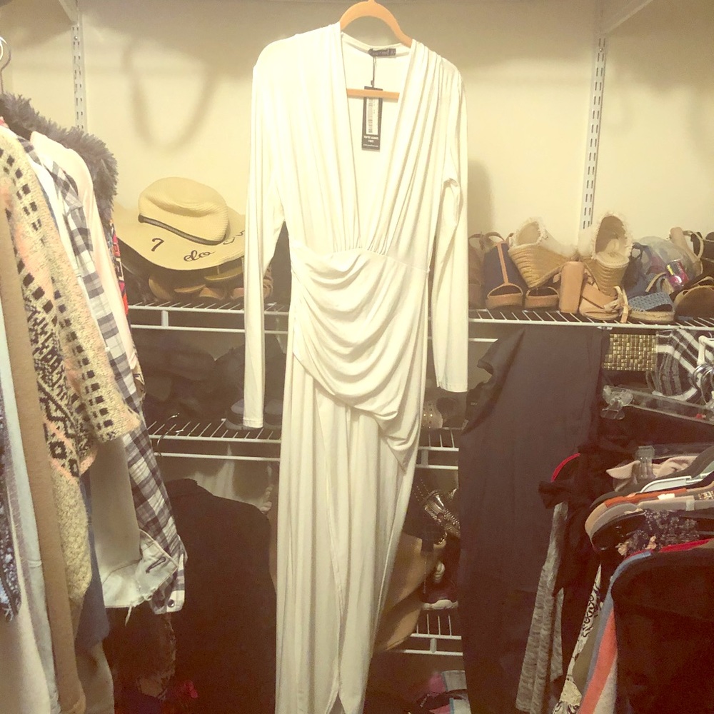 BooHoo White dress (perfect for bachelorette) New!